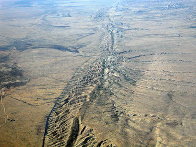 Satellite image of the San Andreas Fault