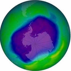 The hole in the ozone is larger than the continent of Antarctica.