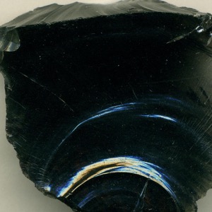 Glassy textured black rock