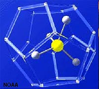 Estructura de clatrato de metano-hielo
