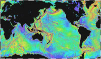 Mapa del fondo marino del mundo