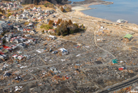 Tsunami damage from the 2011 earthquake in Japan