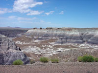 Área de afloramiento de la Formación Chinle de la Era Triásica en el Desierto Pintado, Arizona