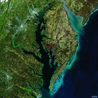 Chesapeake and Delaware Bays and the Delmarva Peninsula