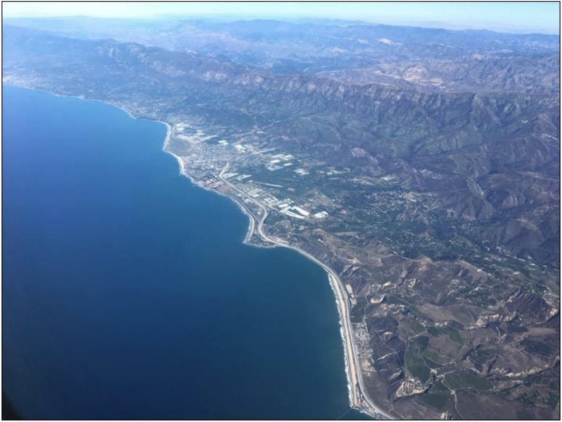 Figure 2.2, the coastline of Southern California.