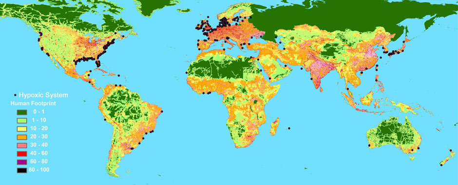 World map of Hypoxia