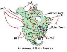 North America air masses