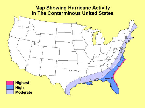 Hurricane risk in the United States
