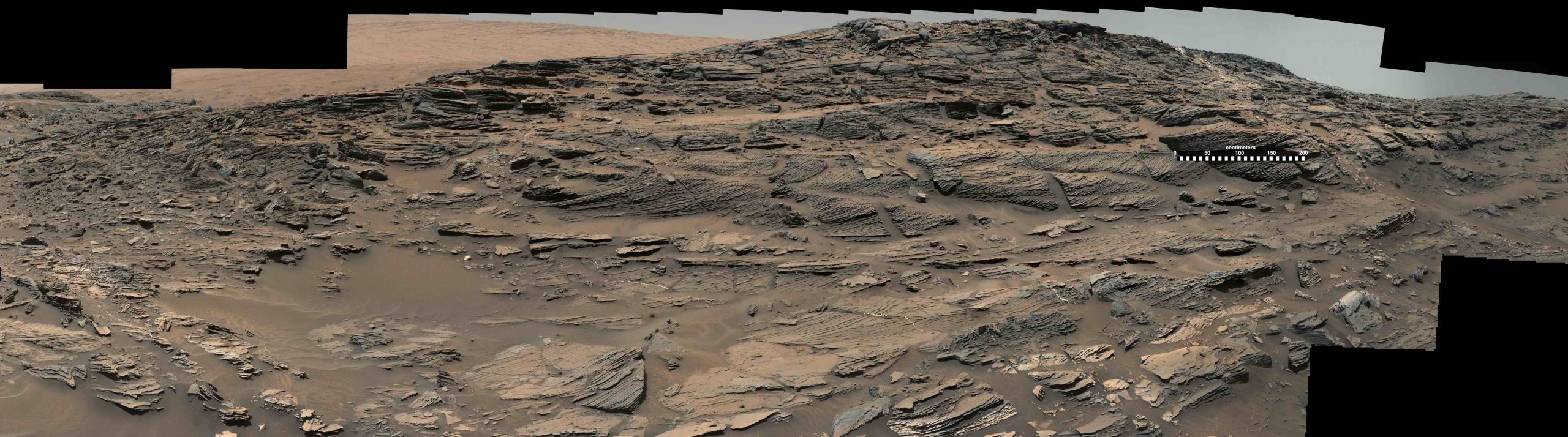 Cross-bedding outcrop at Whale Rock, Mars.
