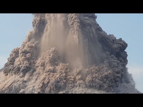 Thumbnail for the embedded element "Krakatoa volcano explodes: spectacular huge eruption two months before 2018 tsunami"