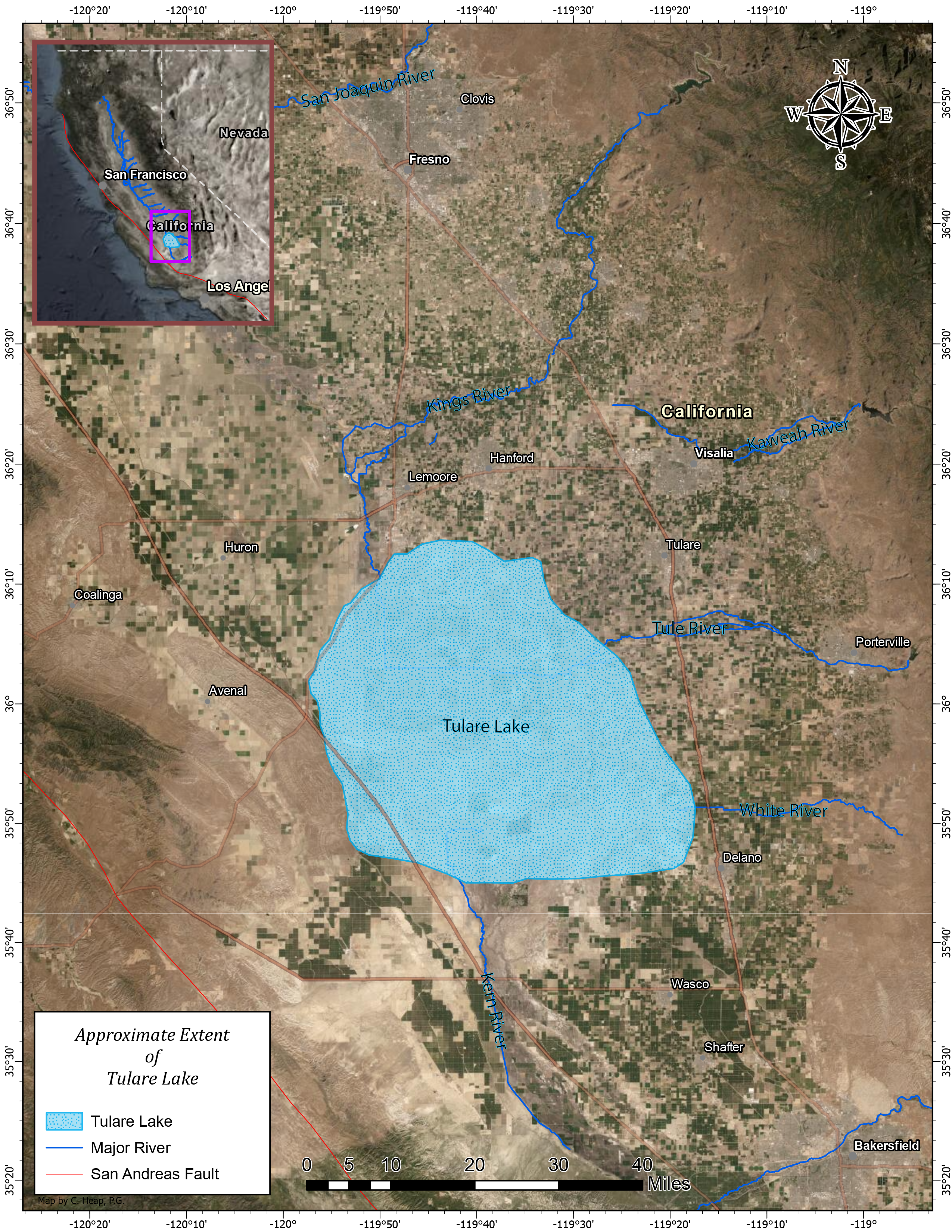 Talar Lake Maps Floods And Droughts In The Tulare Lake Basin