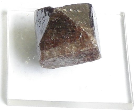 Brown octahedral crystal