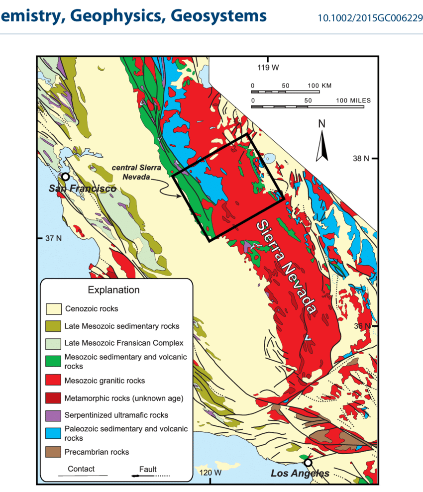 USGS map of the four major regions of the California Central Valley