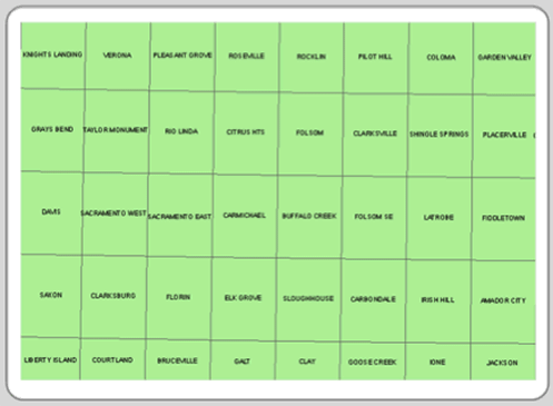 Figure 3.12: U.S.G.S. quadrangle maps for a portion of California.