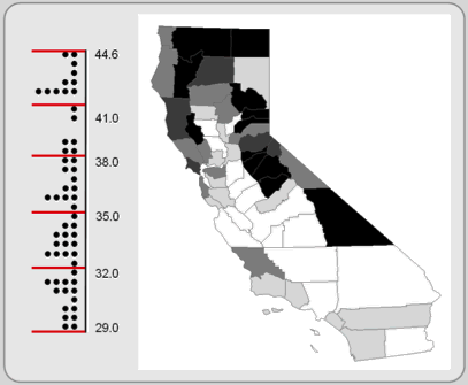 Figure 6.12: Equal interval classification method.