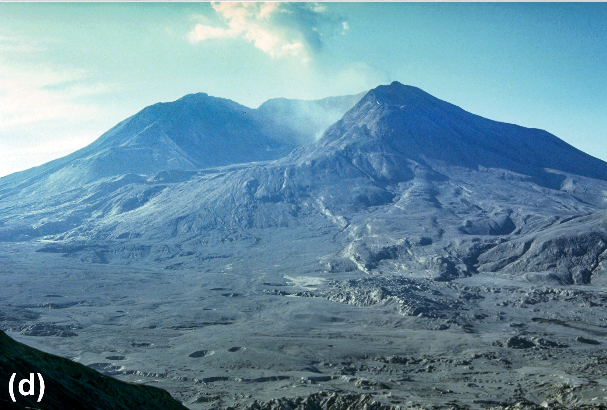 Volcano with a crater in the middle