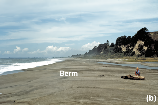 Beach with a berm
