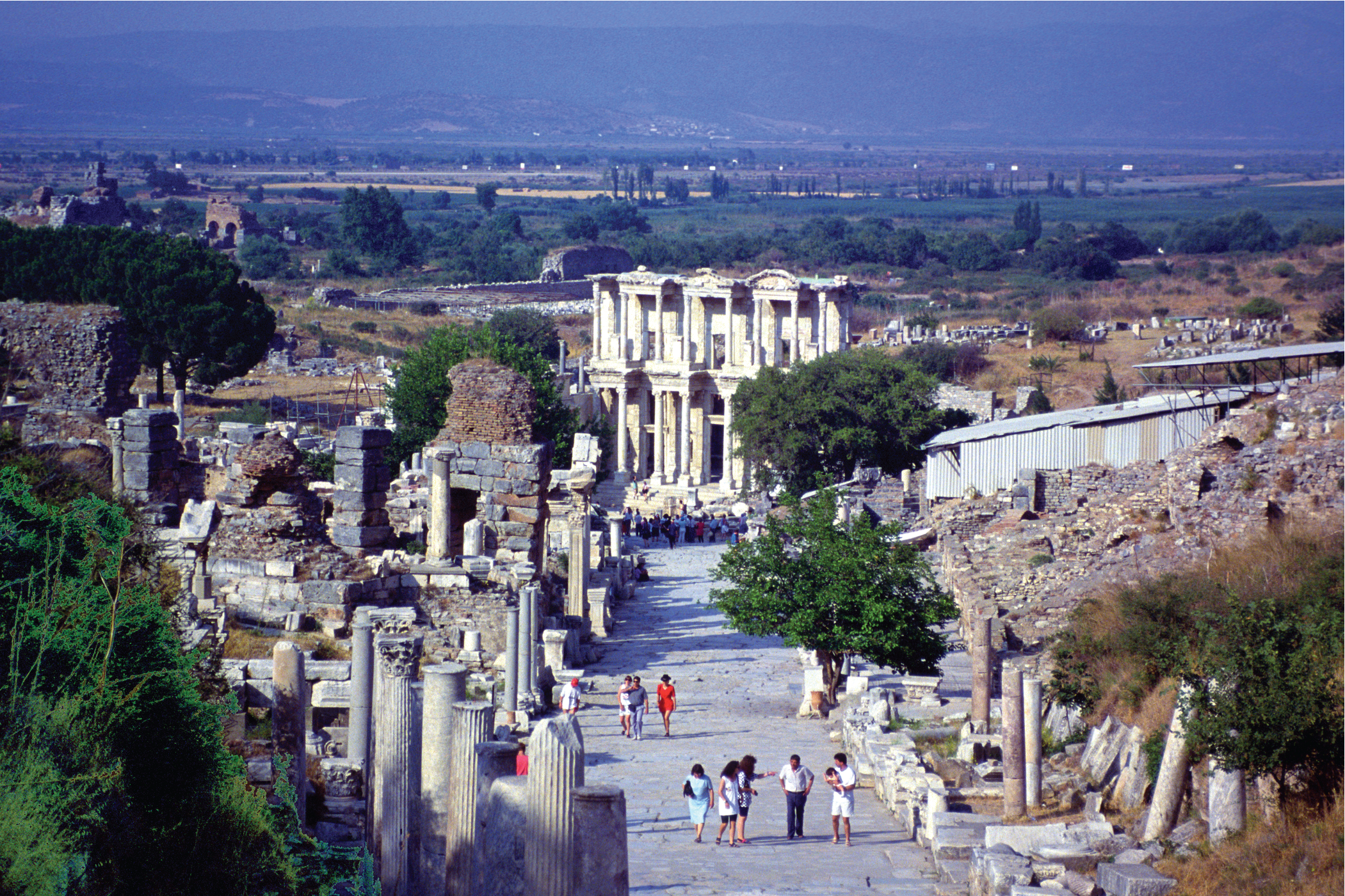 Ephesus with the ocean in the background