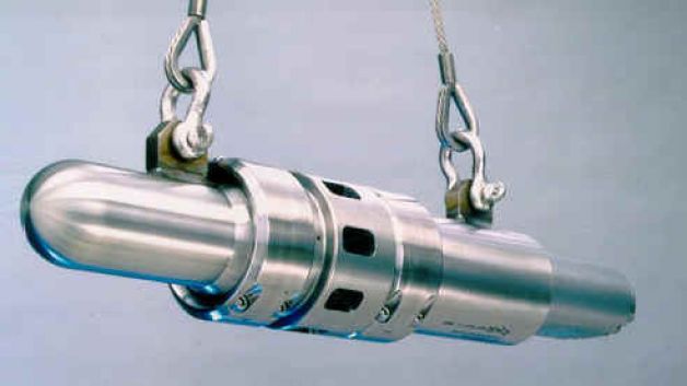 An example of a seismic air gun used in deep ocean seismic surveys. These air guns produce noise louder than the largest active sonar and are commonly used to survey the ocean floor.