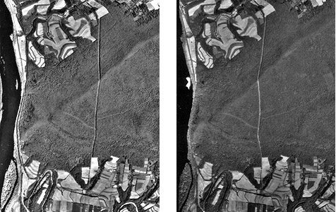 Dos imágenes aéreas que conforman un estereopair
