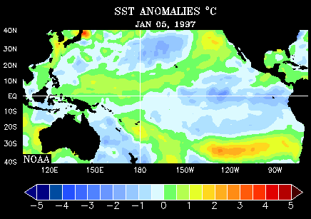 Gif файл, що показує зміни аномалії температури морської поверхні