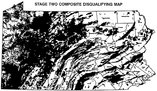 Etapa dos mapa descalificador compuesto de Pensilvania