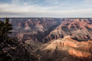 Photo of the Grand Canyon showing expanse of canyon and the various rock layers