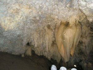 Una formación en forma de corazón en la cueva de Timpanogos