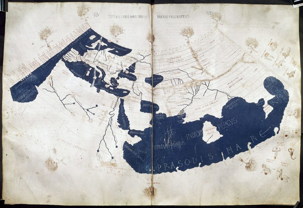 Figura 2.2 Un mapa del mundo del siglo XV basado en la Geografía de Tolomeo