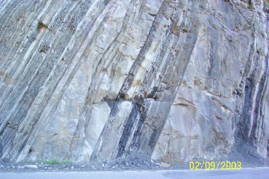 Tilted turbidites along Cache Creek (photo credit: a former 109L student)
