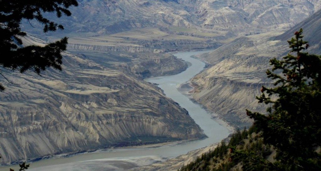 Terraces by a river